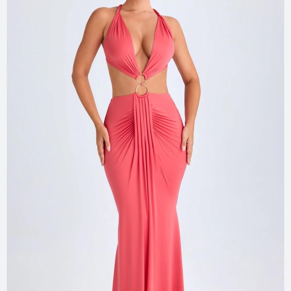 Oh Polly Omarosa Coral Maxi Dress
